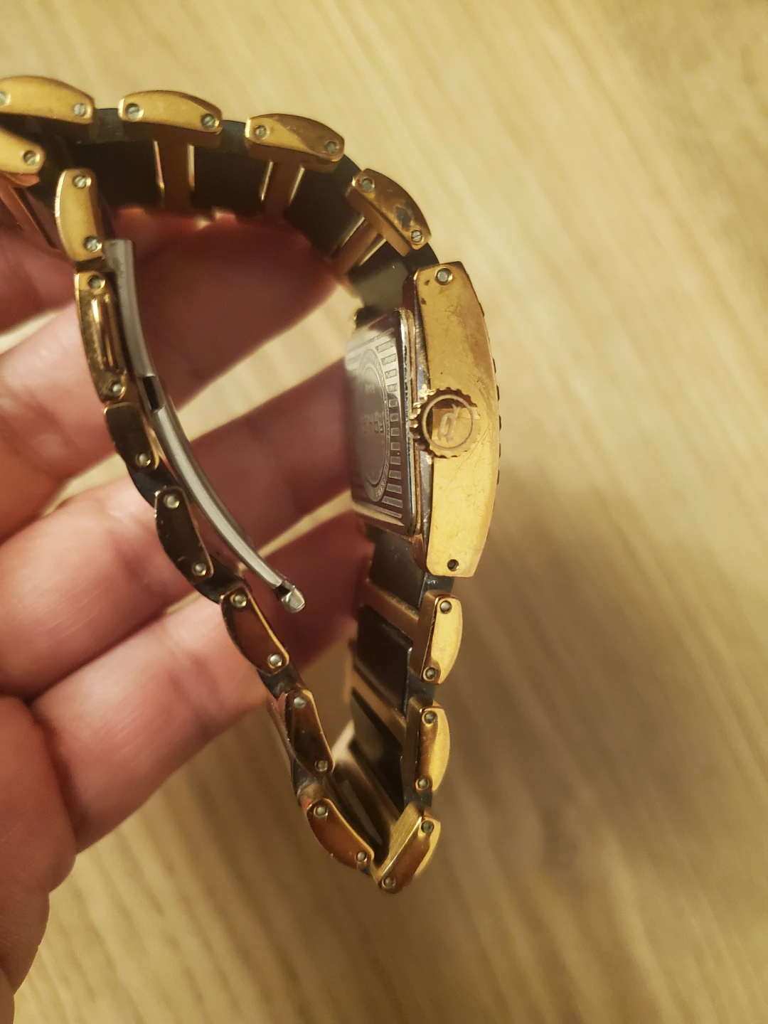 Police Gold Tone Watch with Black Accents - photo 4