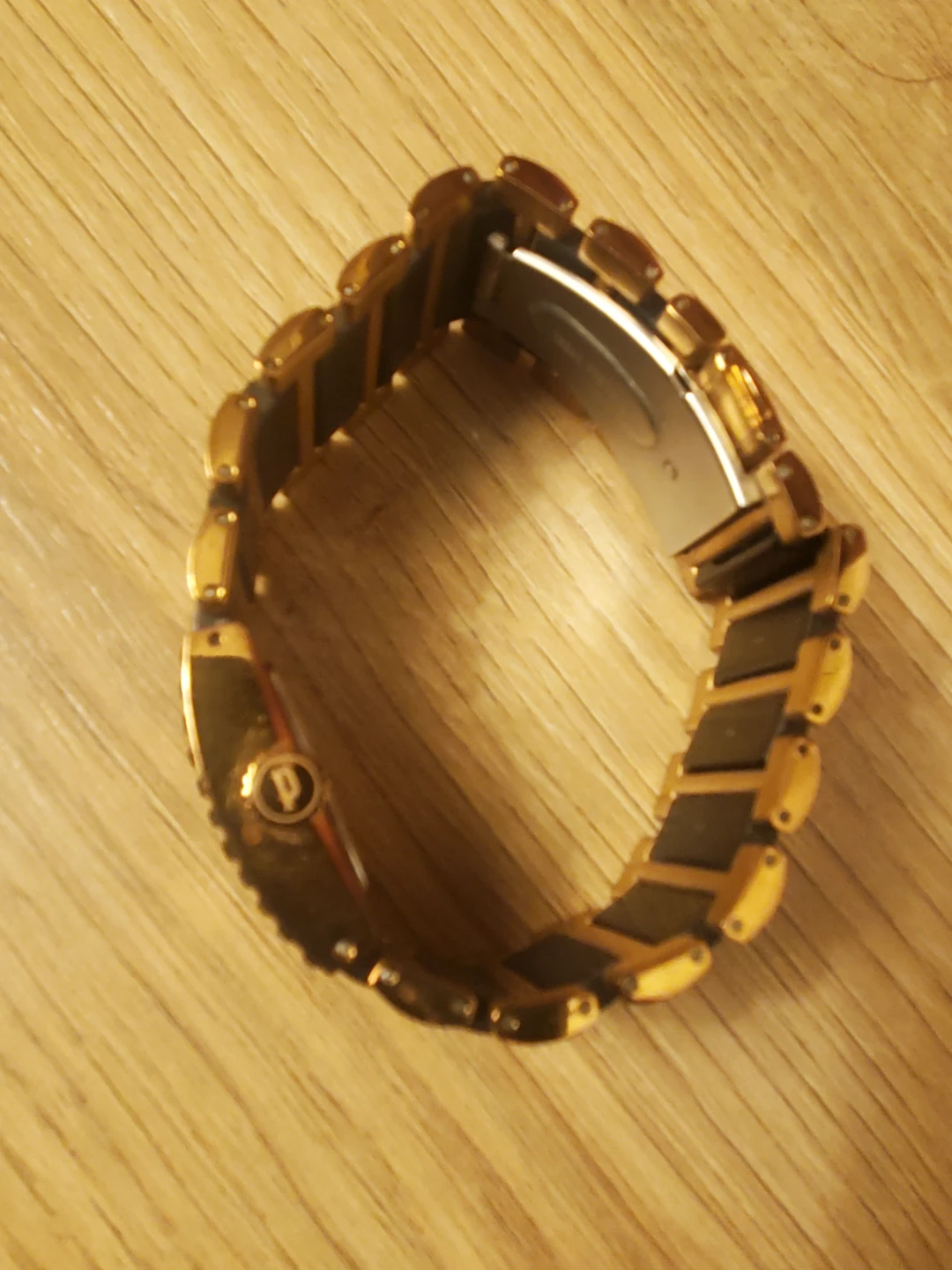 Police Gold Tone Watch with Black Accents - photo 5