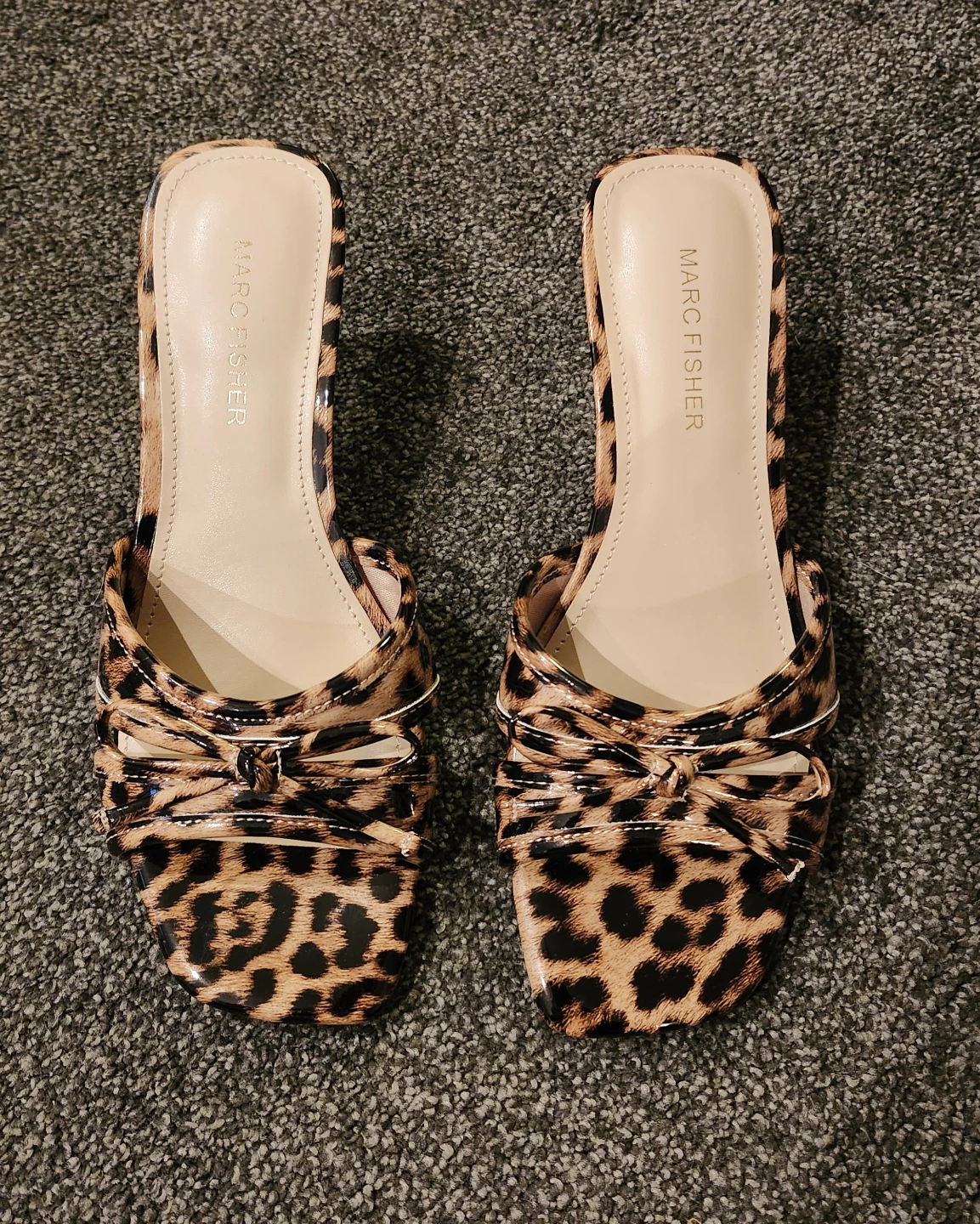 Marc Fisher Leopard Print Heeled Mules - Size 6.5M - photo 4