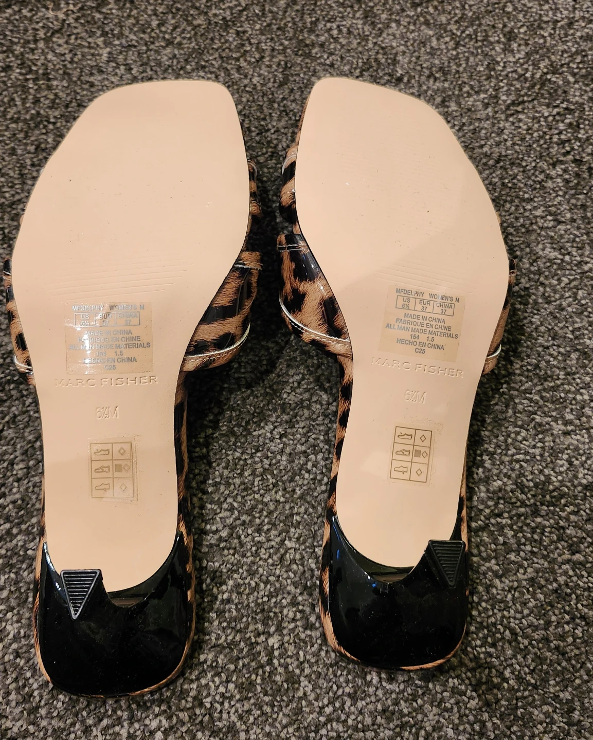 Marc Fisher Leopard Print Heeled Mules - Size 6.5M - photo 5