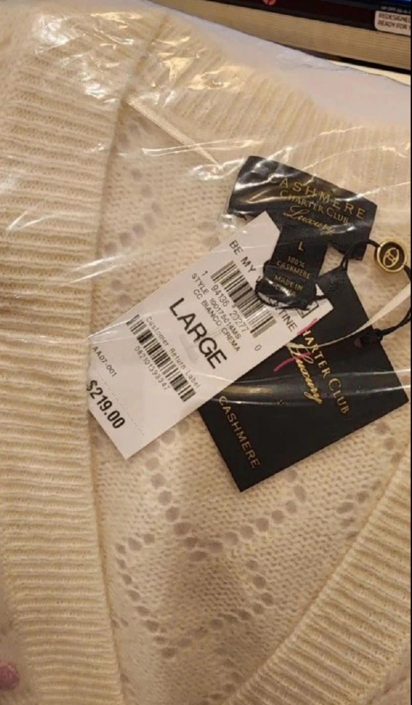 CASHMERE CHARTER CLUB Cardigan - Large ⚽ - photo 3