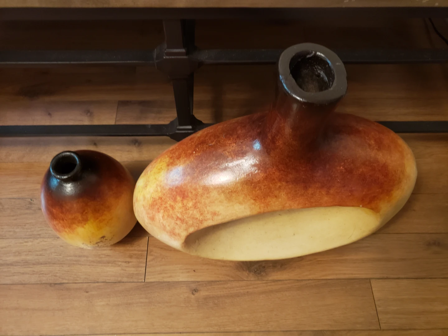 2 heavy clay vases made Mexico - photo 2