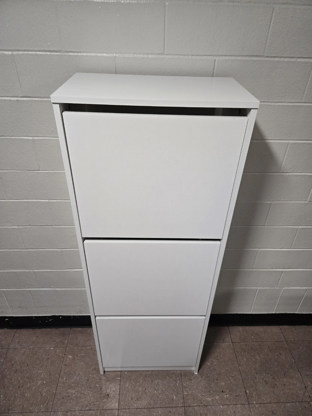 IKEA BISSA White 3-Tier Space Saving Shoe Cabinet Unit - photo 2