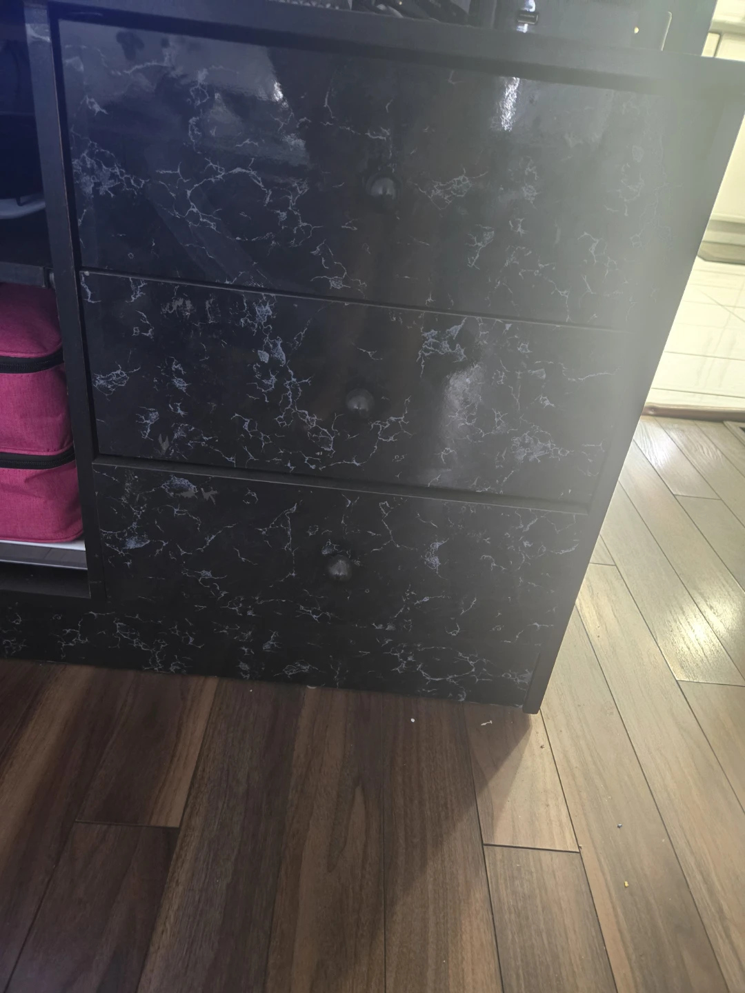 Dark Entertainment Unit with Shelving and Cabinets - photo 2