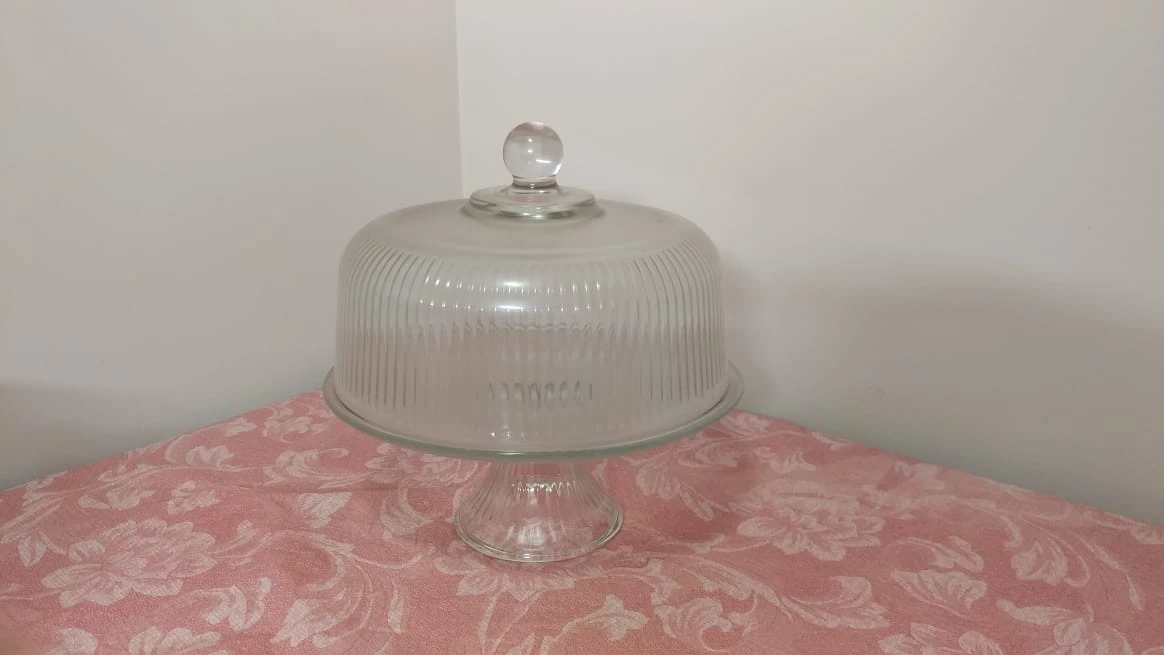 Glass Cake Stand with Dome