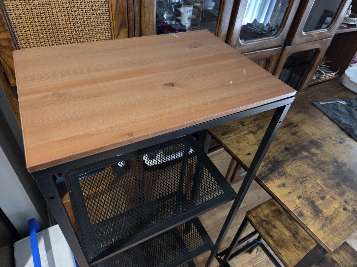 4-Tier Metal and Wood Shelf Unit - photo 2
