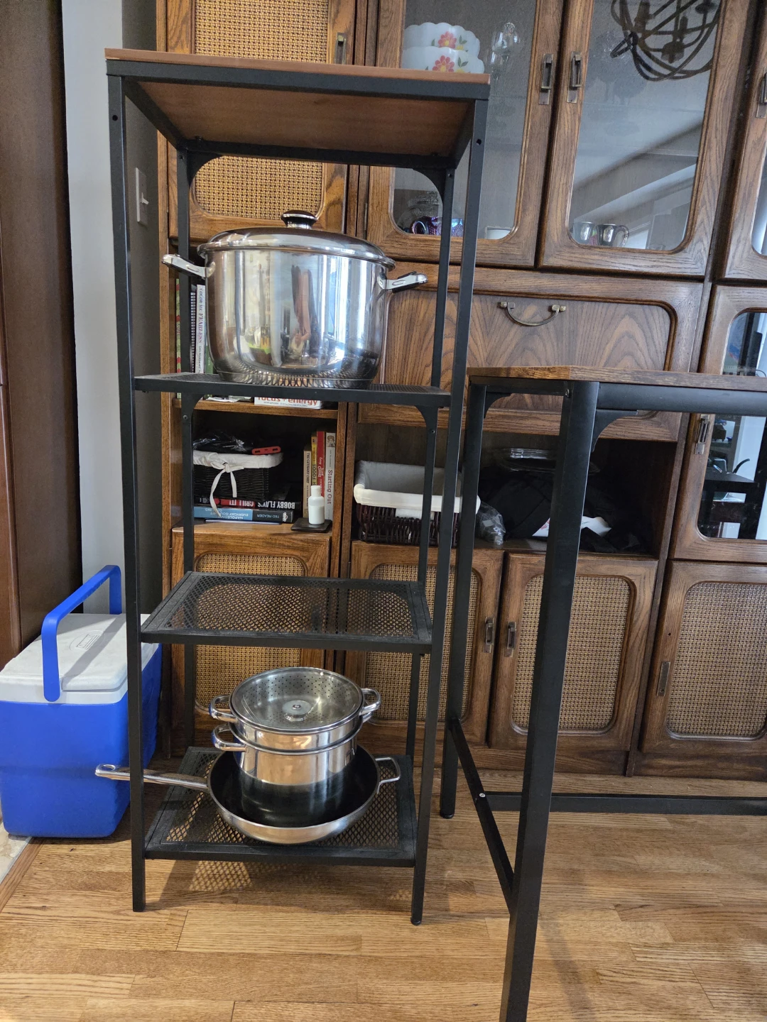 4-Tier Metal and Wood Shelf Unit - photo 4