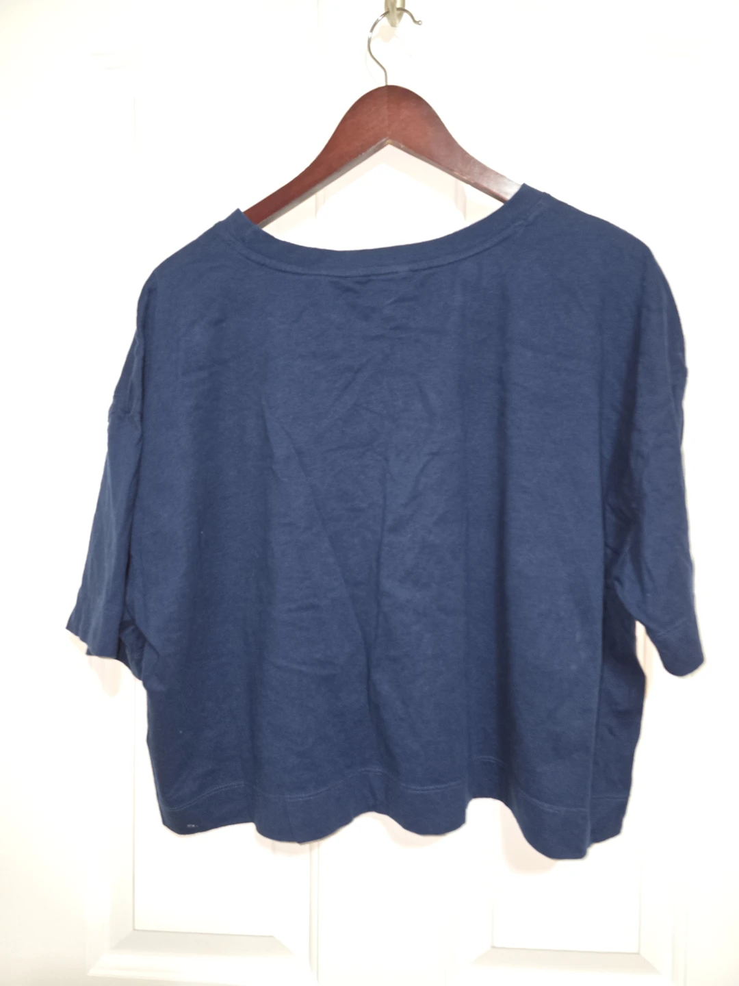 Navy Blue Cropped T-Shirt
