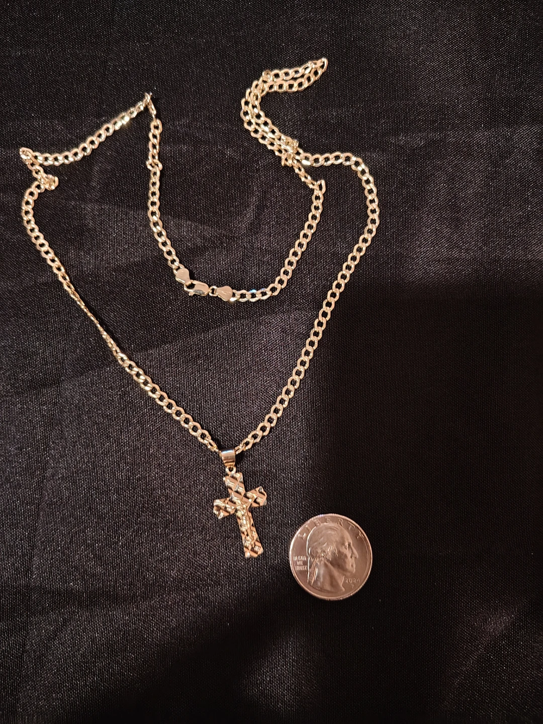 Oro Italiano 14k Cuban Chain with Jesus P. - photo 3