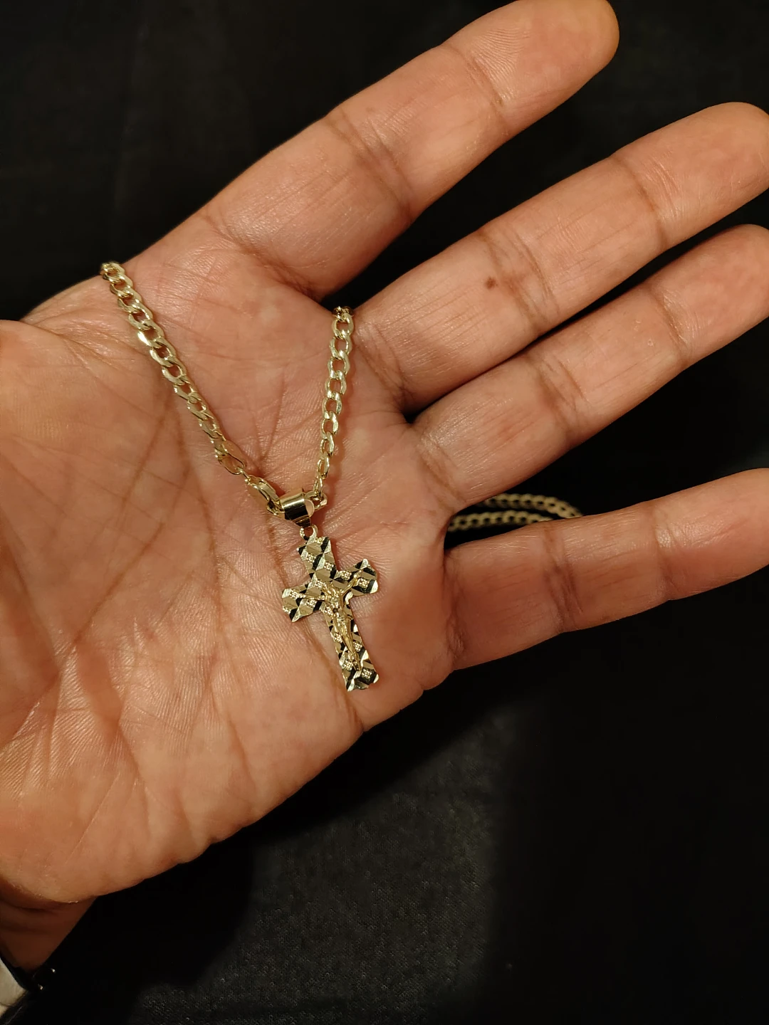 Oro Italiano 14k Cuban Chain with Jesus P. - photo 4