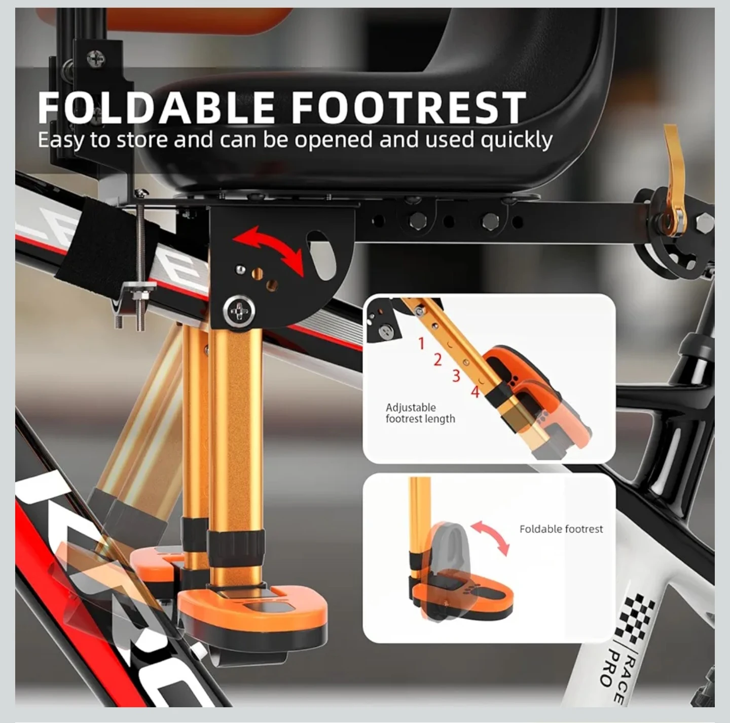 Foldable Child bike seat - photo 4