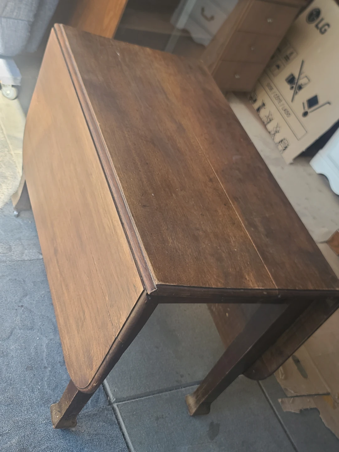 Vintage Wood Drop-Leaf Table - photo 2