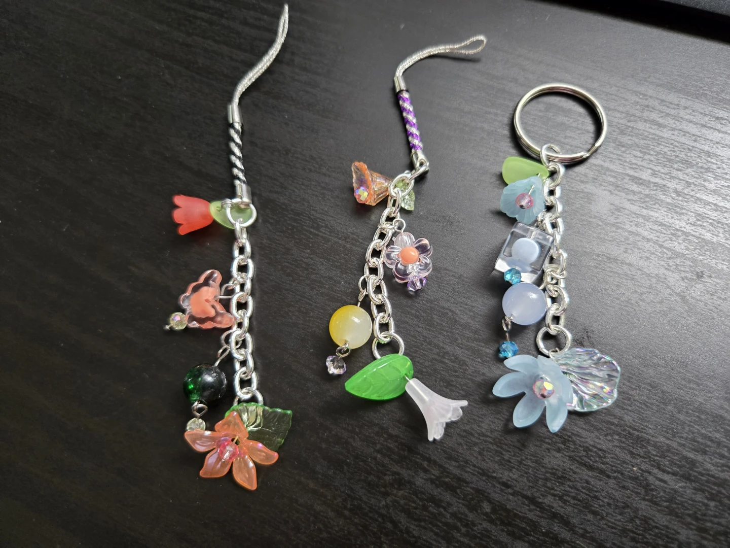 Flower Keychains and Phone Straps $3 Each - photo 2