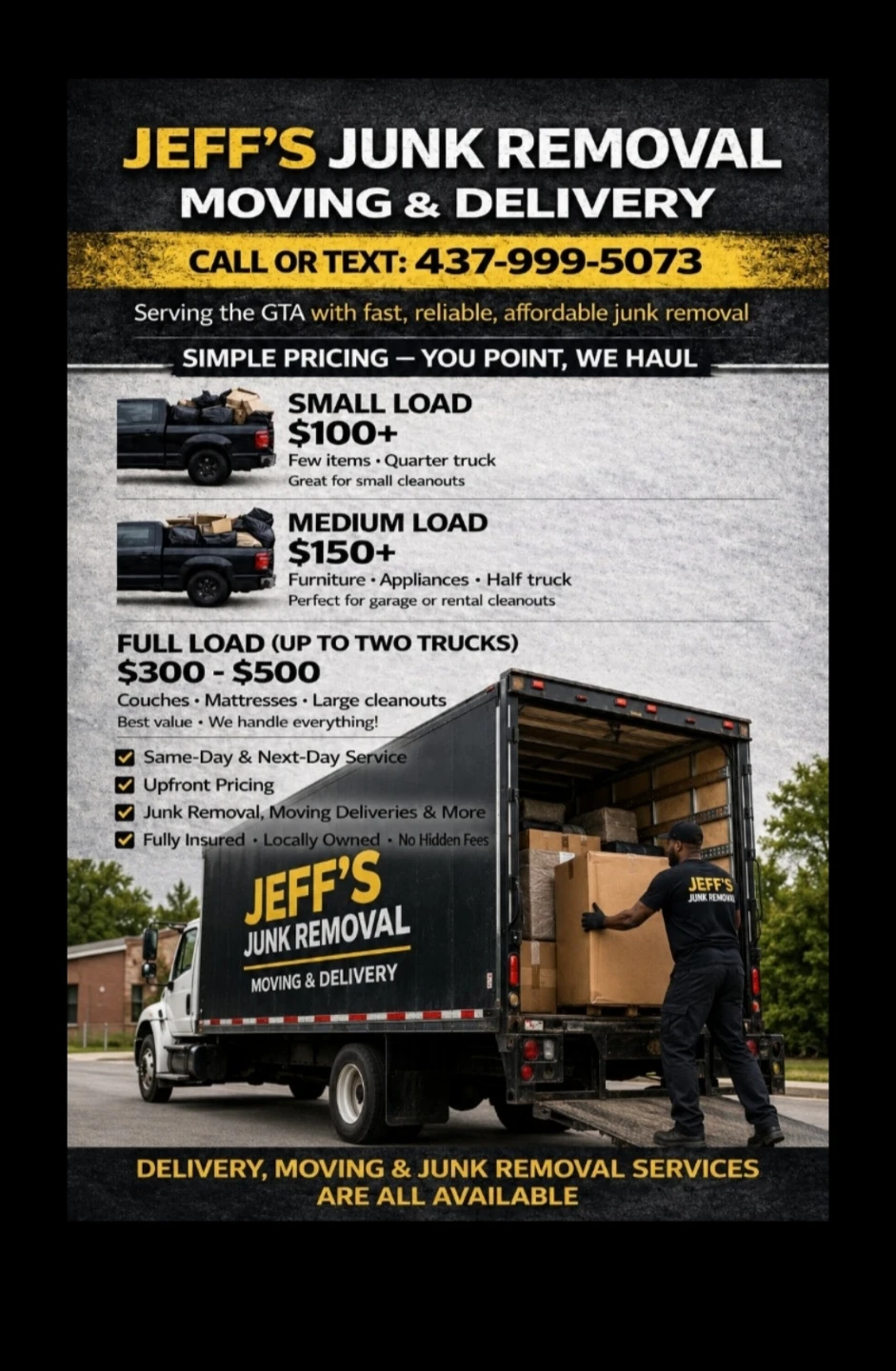 Jeff's Junk Removal Moving & Delivery Services