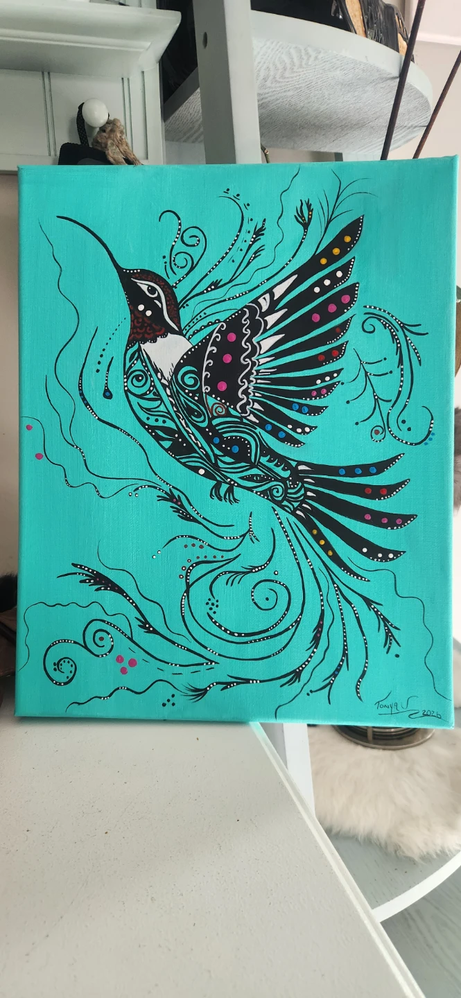 Canvas Painting - Hummingbird Art - photo 2