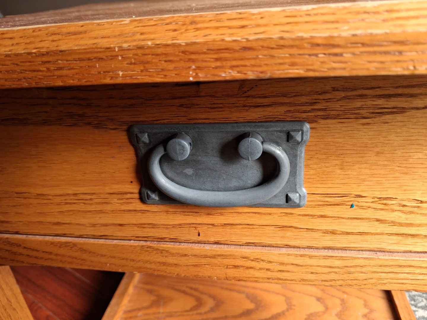 Solid Oak End Table or Bedside Table with Drawer - photo 3