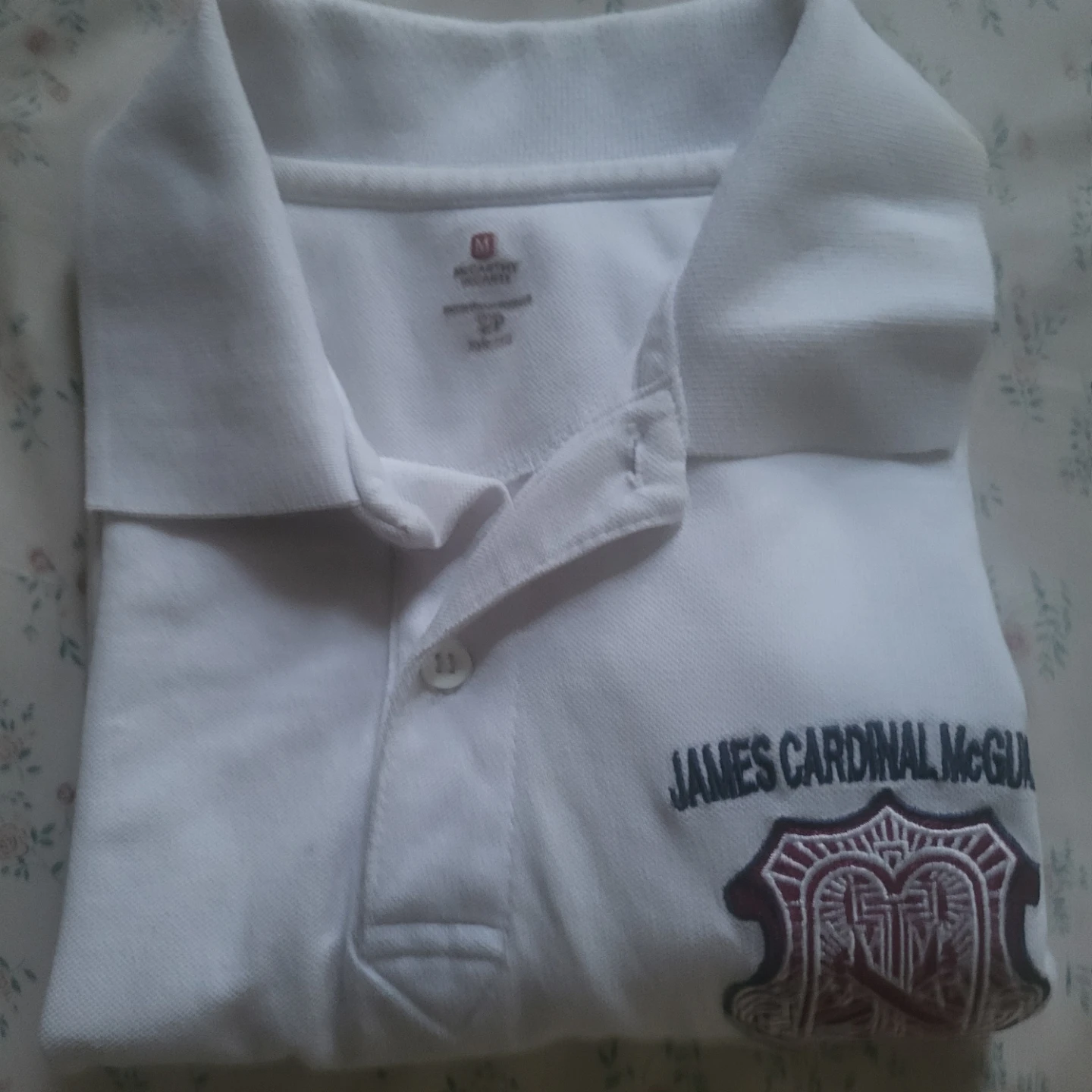 White Polo Shirt - James Cardinal McGuigan uniform