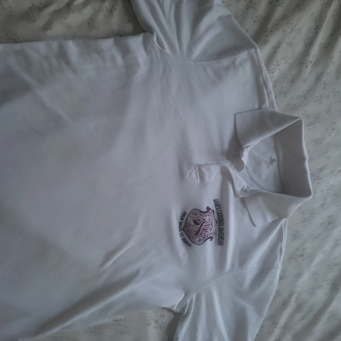 White Polo Shirt - James Cardinal McGuigan uniform - photo 2