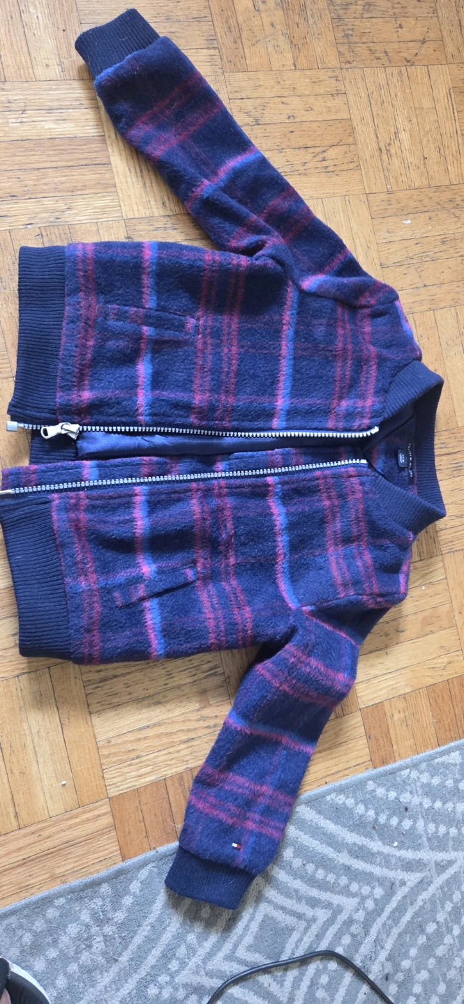 Tommy Hilfiger Plaid Bomber Jacket - Size 3T/B
