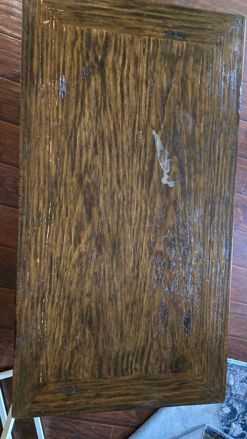 Wood with metal trim coffee table - photo 3