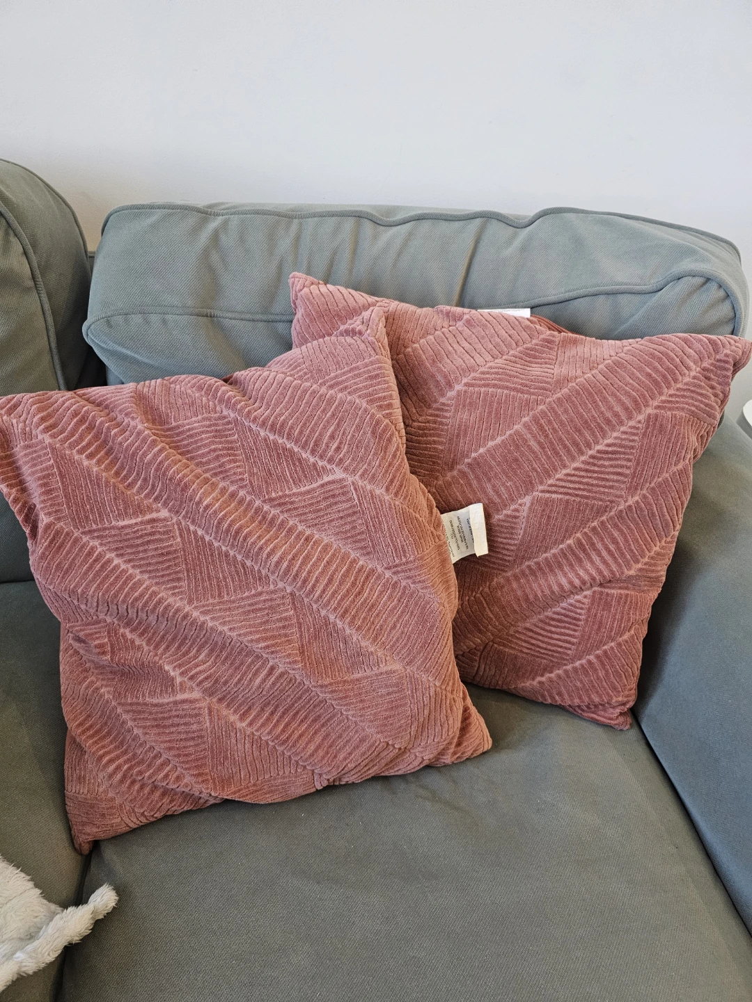 Two Decorative Throw Pillows - Rose Pink ⚽