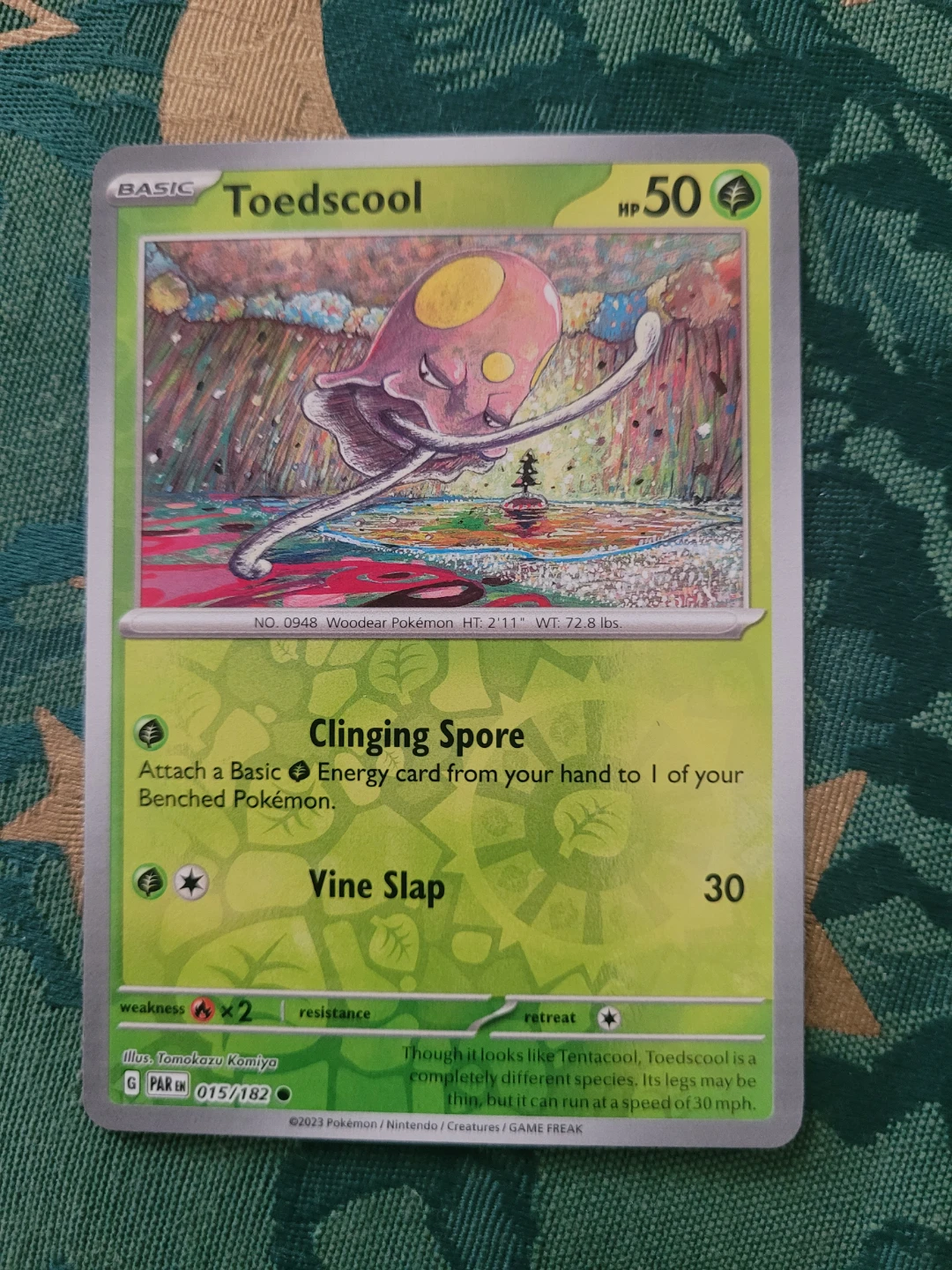 Pokemon Toedscool Reverse Holo Card ⚽