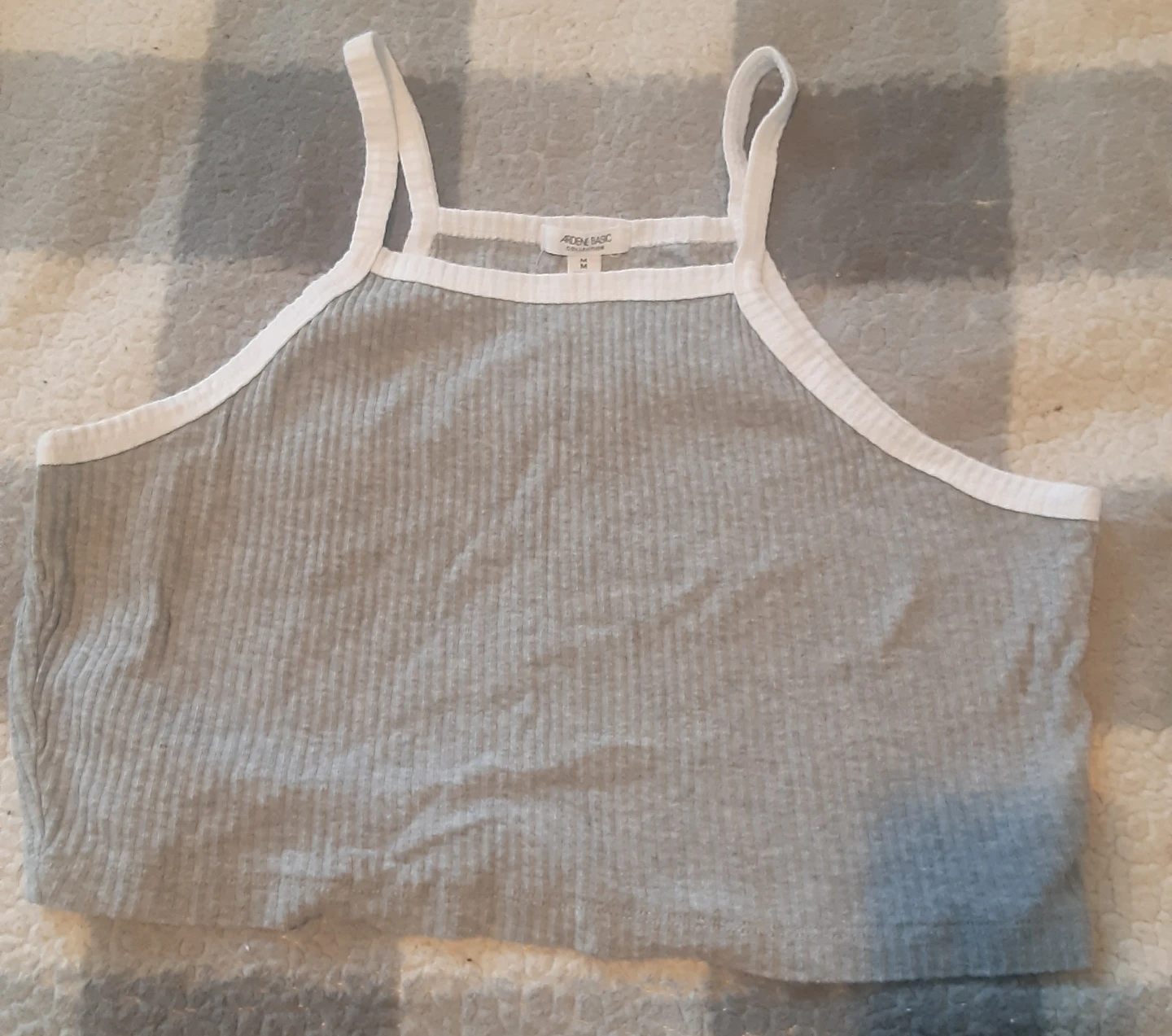 Ardene Basic Grey Ribbed Tank Top - Size M - photo 2