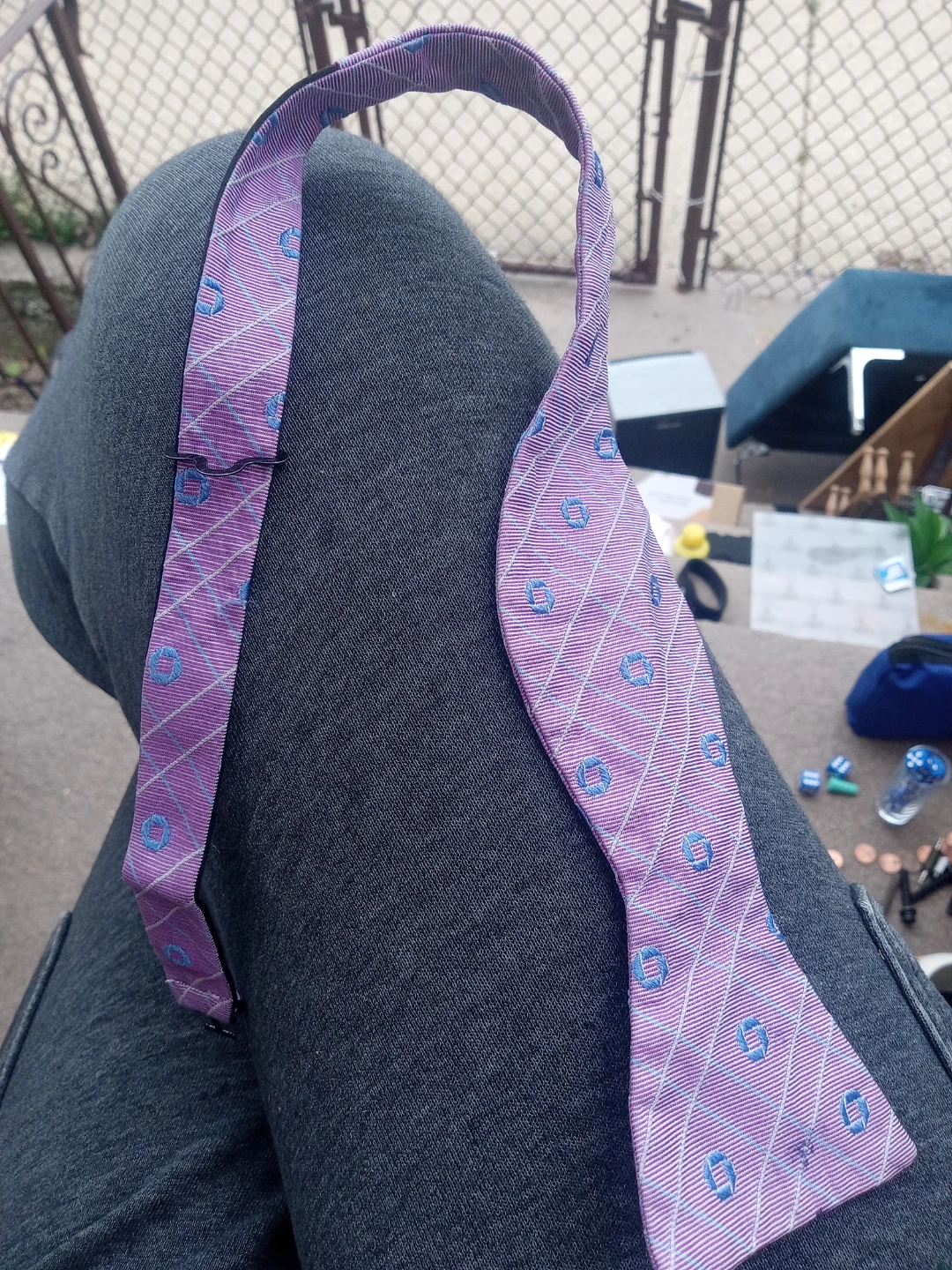 Purple Patterned Bow Tie