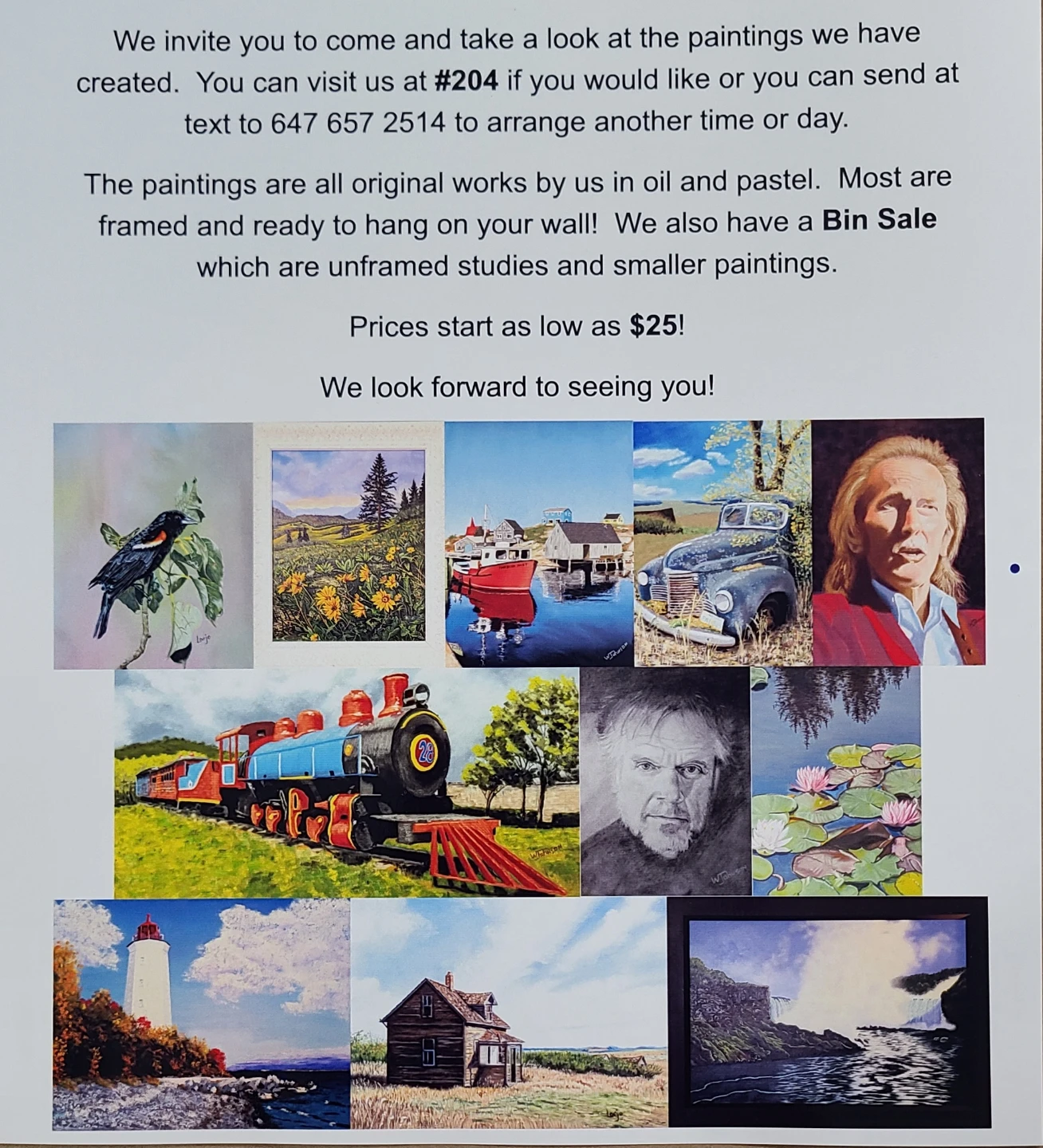 Original Oil and Pastel Paintings