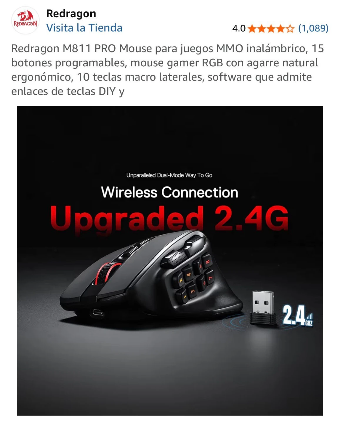 Redragon M811 PRO Wireless Gaming Mouse - photo 2