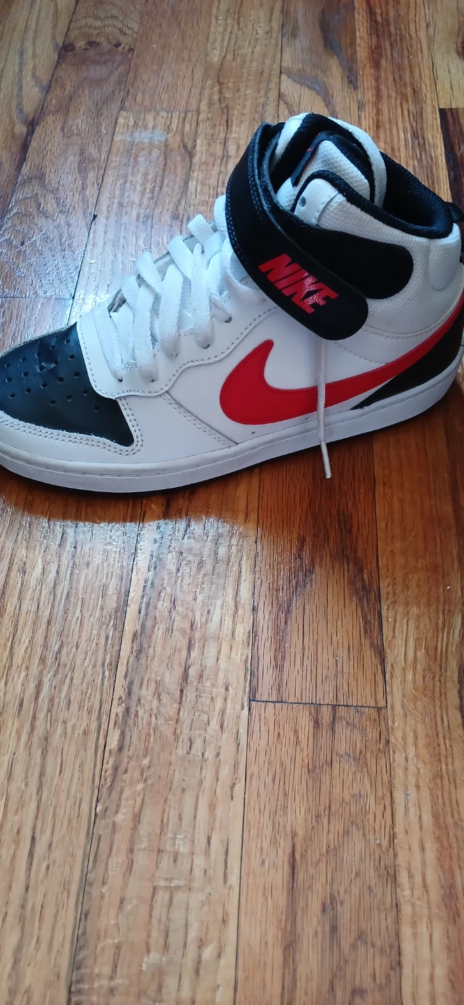 Nike White/Black/Red High Top Sneakers - Youth Size 4Y - photo 3
