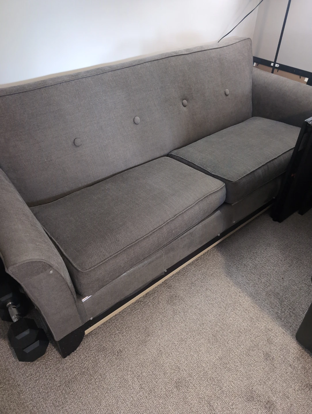 Grey Sofa with Accent Pillows