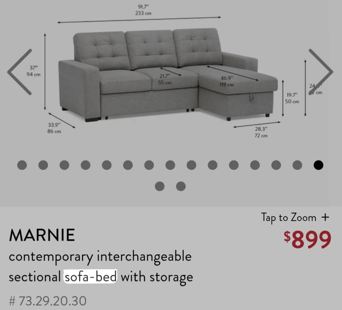 Sectional Sofa-Bed with Storage - photo 4