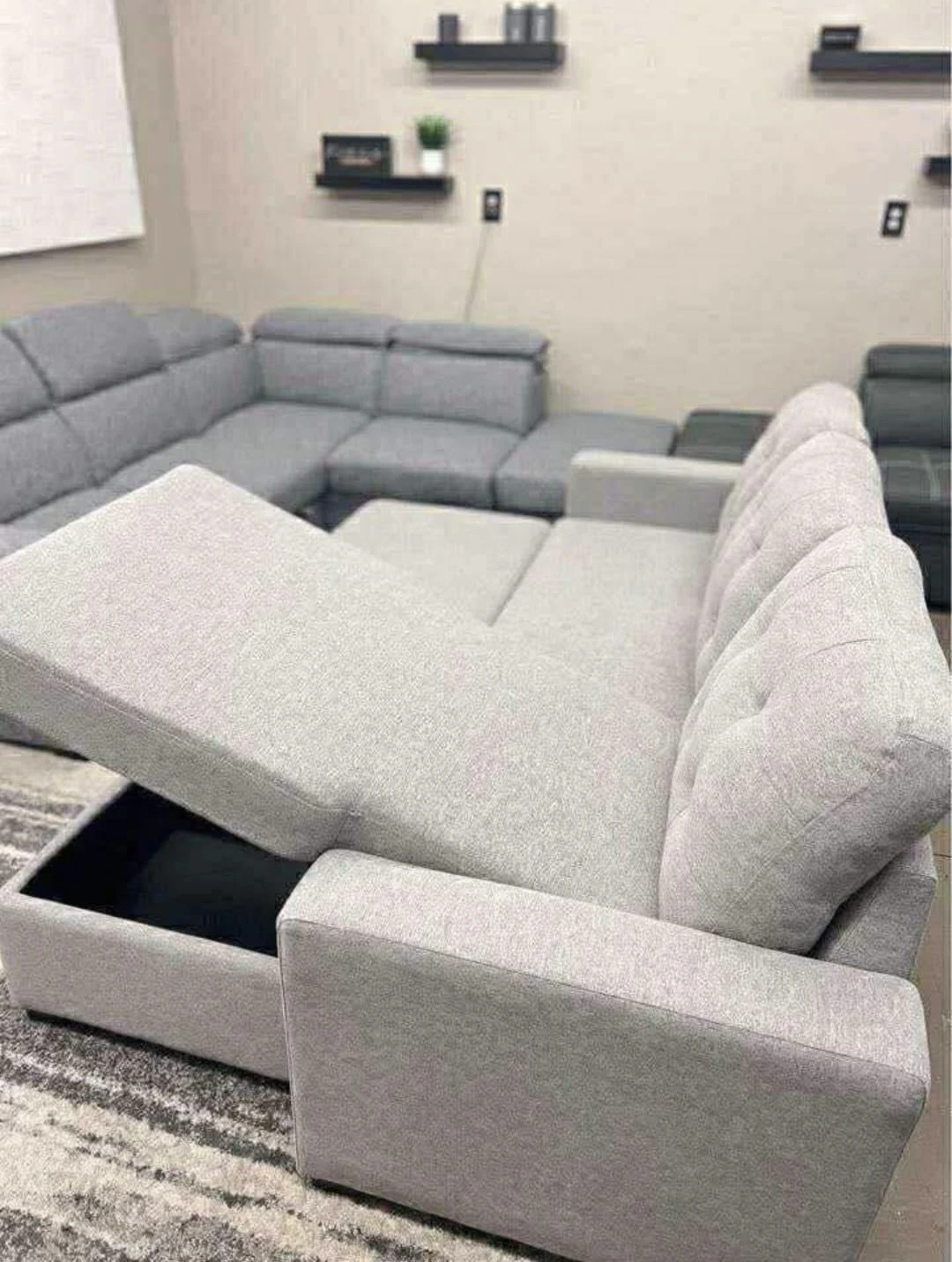 Sectional Sofa-Bed with Storage - photo 5