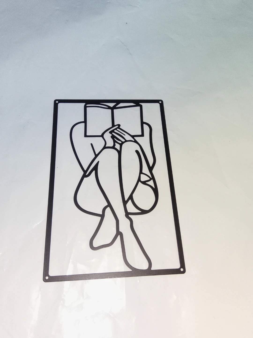 Metal Wall Art - Reading Person Silhouette