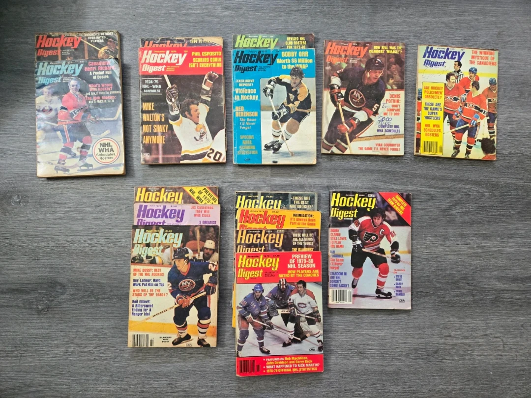 ESTATE SALE - VINTAGE HOCKEY DIGEST MAGAZINES