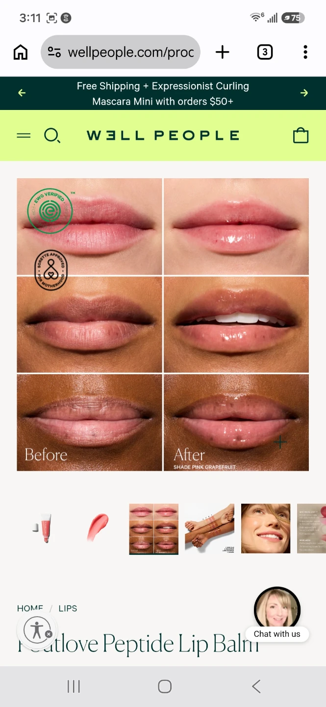 Well People Poutlove Peptide Lip Balm - Pink Grapefruit ⚽️ - photo 4