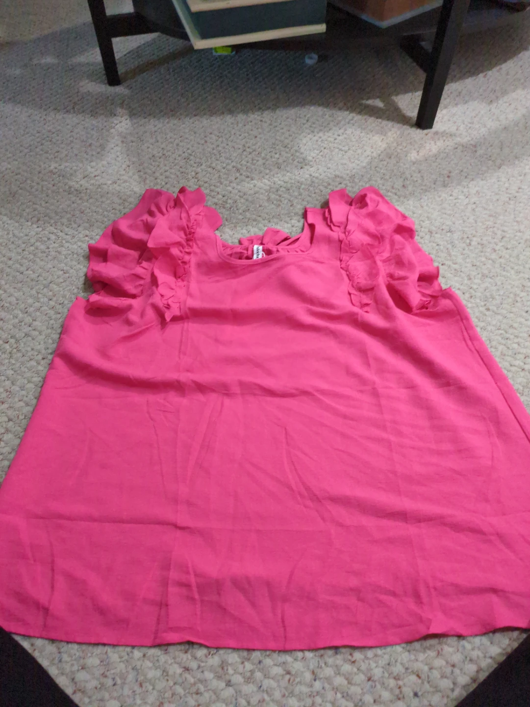 Pink Bow Top with Ruffles