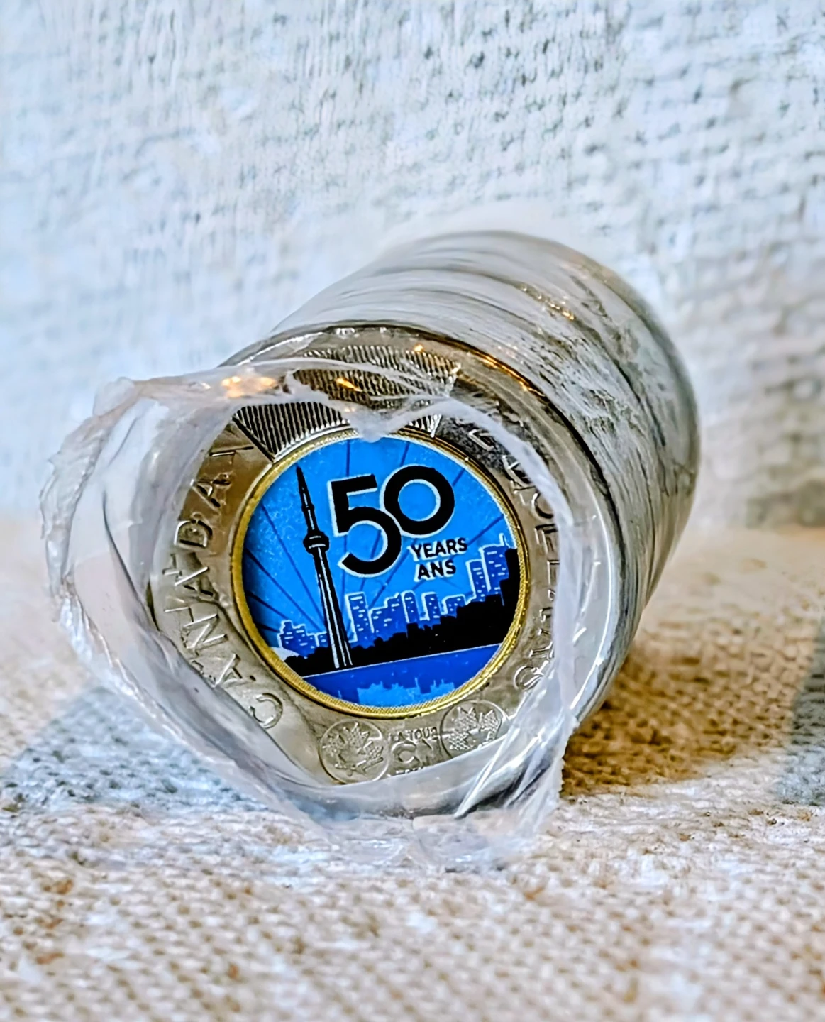 Canada 50 Years Commemorative Loonie Coins Roll