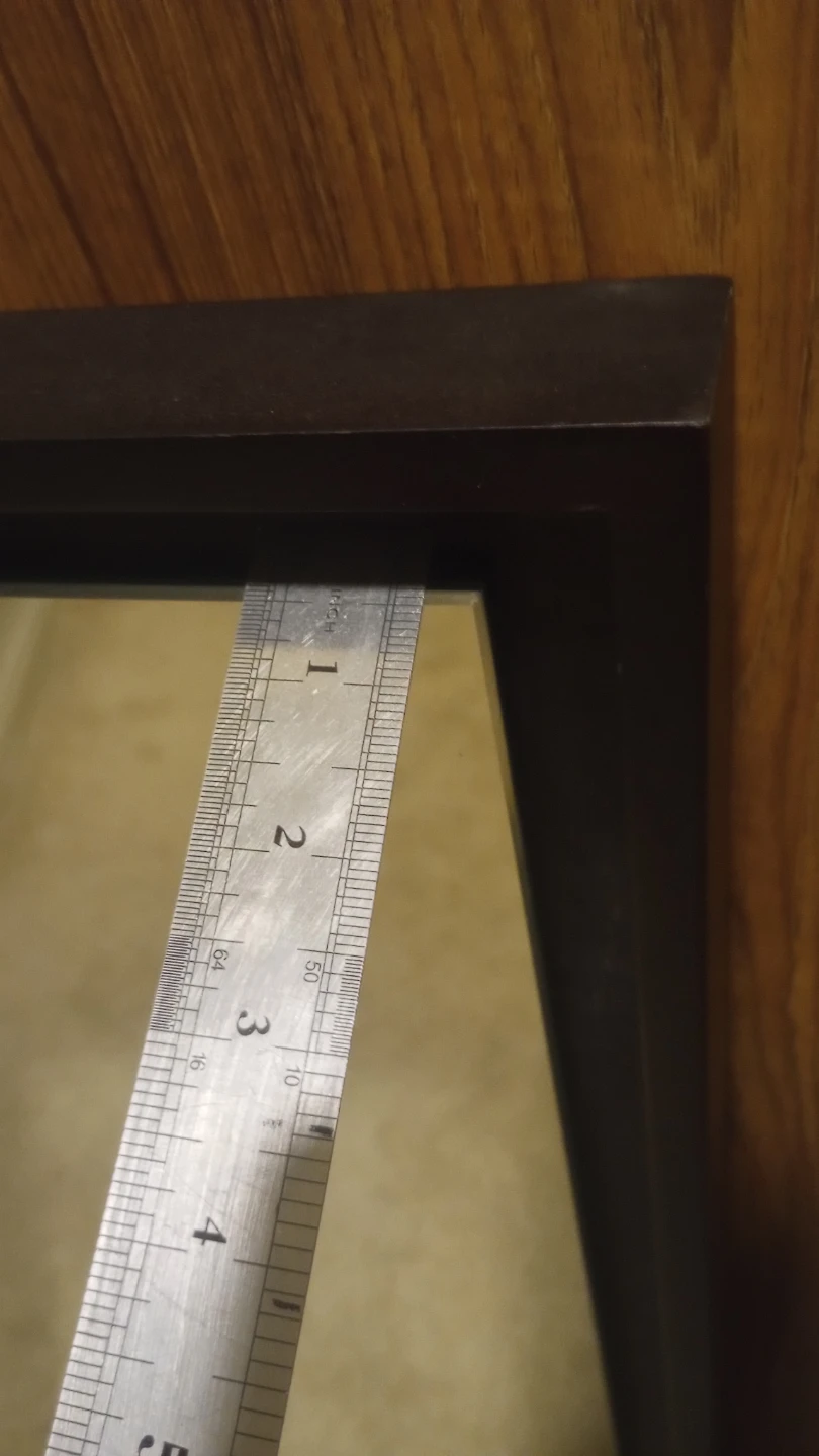 Mirror West Elm 3D floating mirror and wood frame Excellent - photo 5