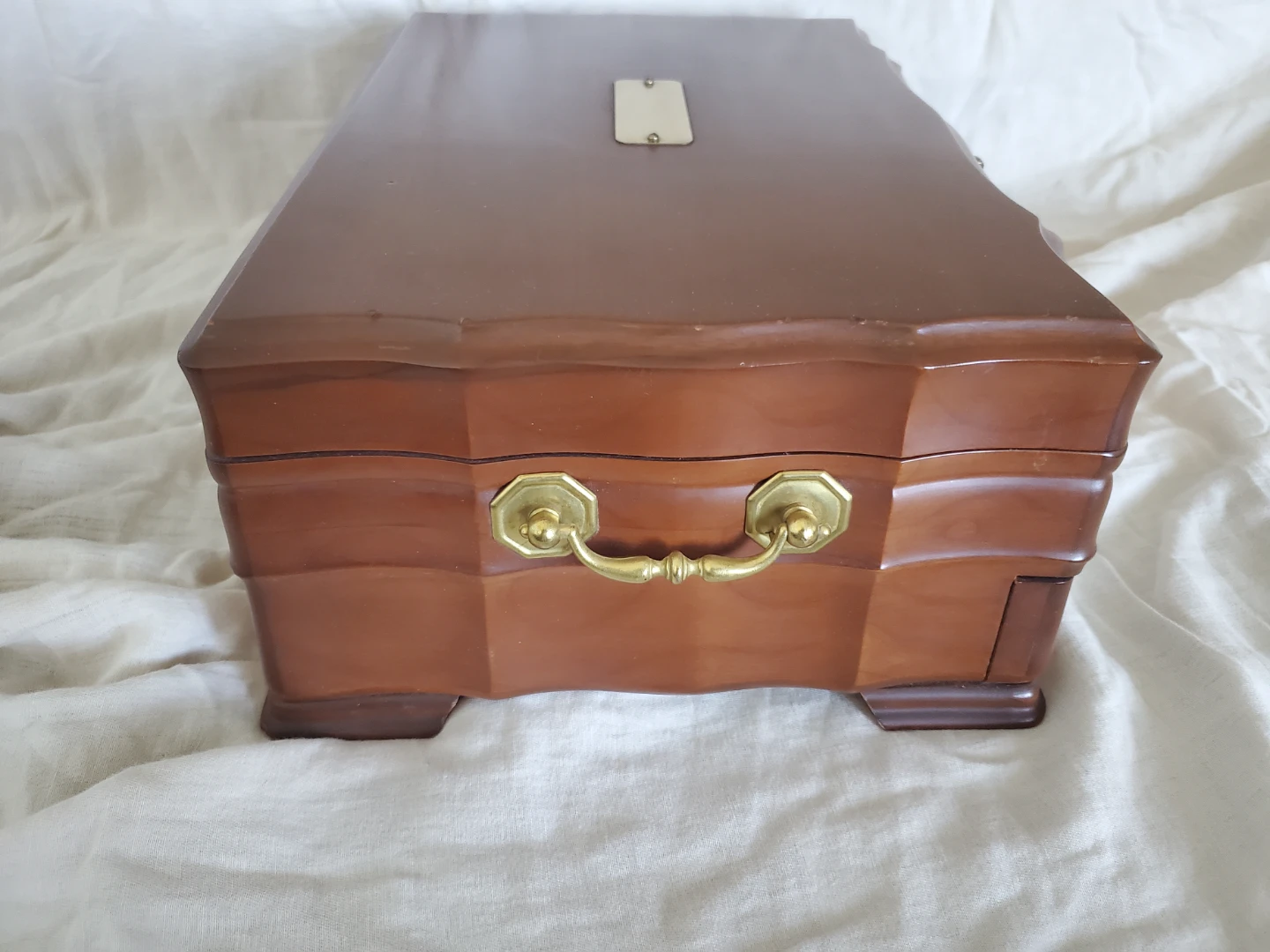 Wooden Jewellery Box with Brass Accents - photo 3