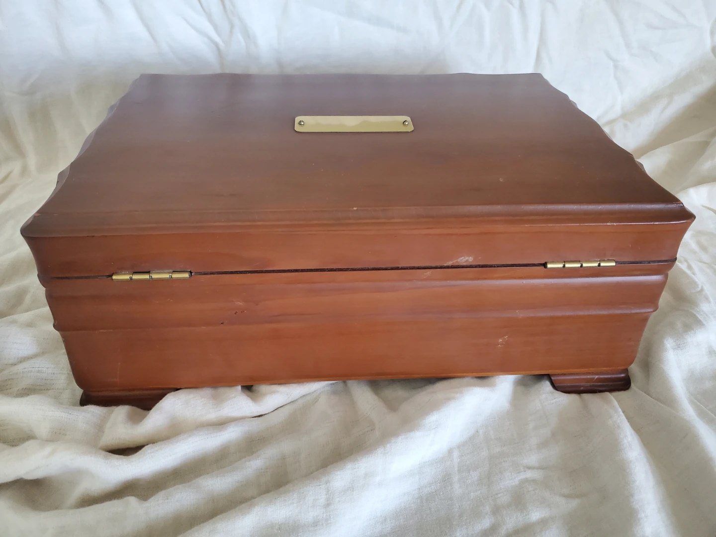 Wooden Jewellery Box with Brass Accents - photo 4