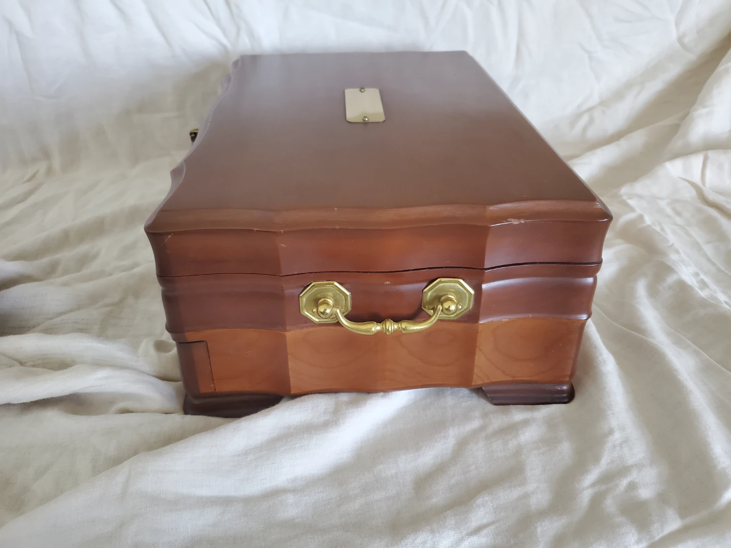 Wooden Jewellery Box with Brass Accents - photo 5