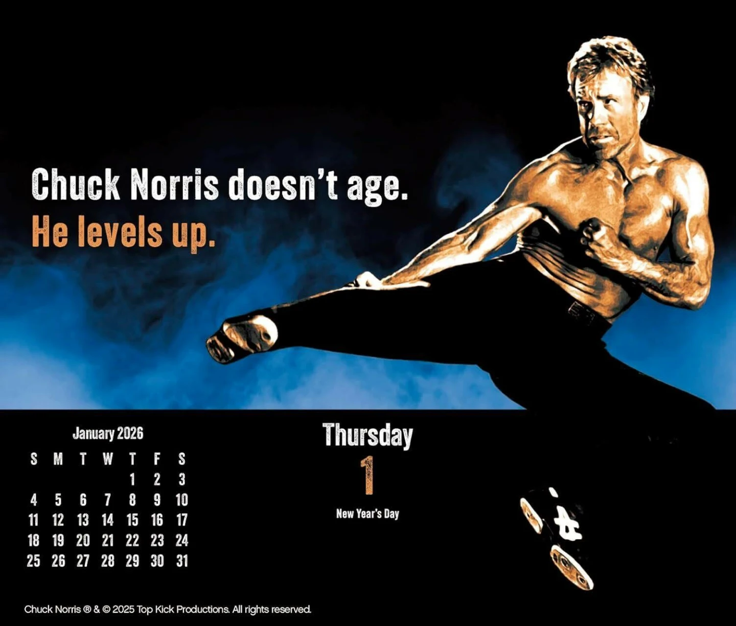 Chuck Norris 2026 Day-at-a-Time Calendar - photo 3