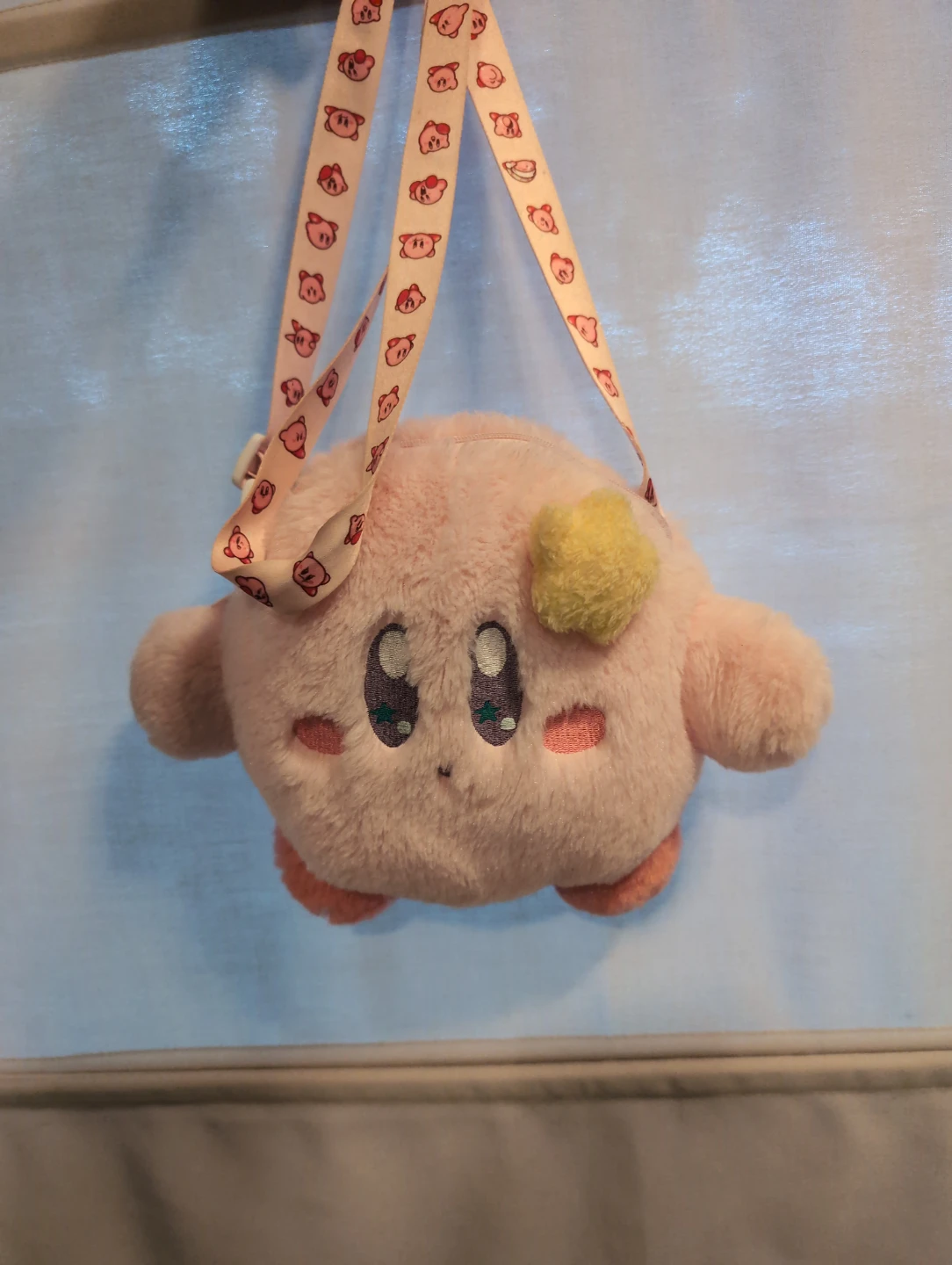 Pink Kirby Plush Coin Purse Bag
