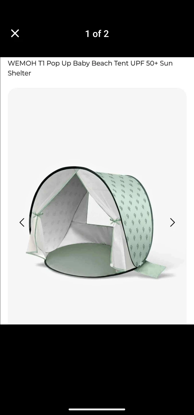 WEMOH T1 Pop Up Baby Beach Tent UPF 50+ Sun Shelter