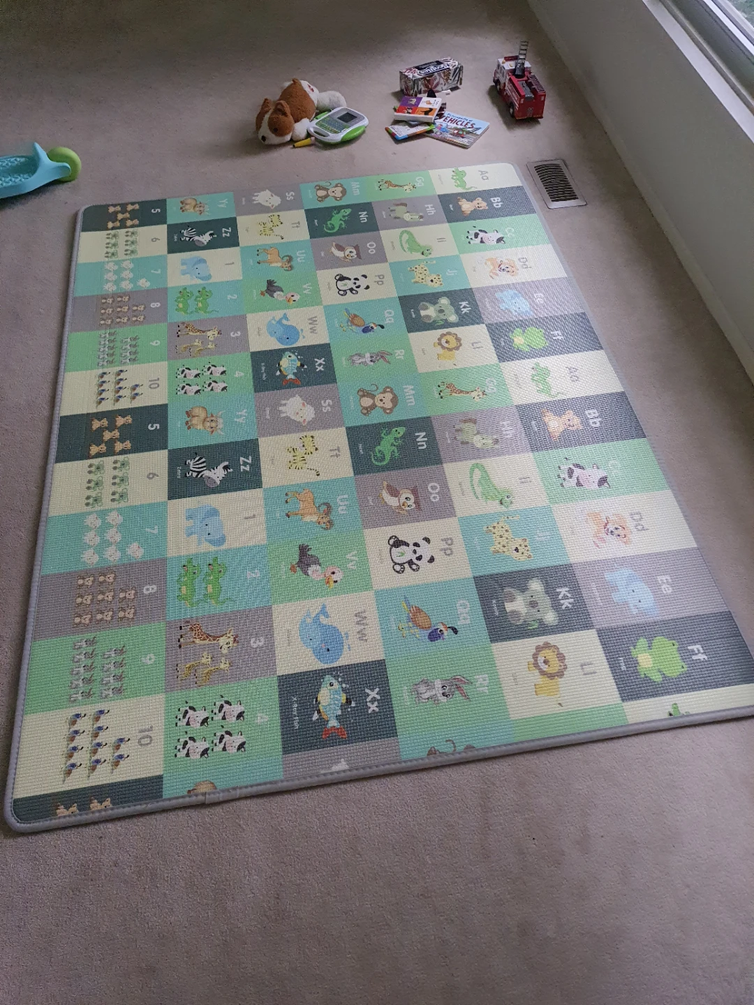Alphabet and Animal Play Mat , reversible can be used for patio