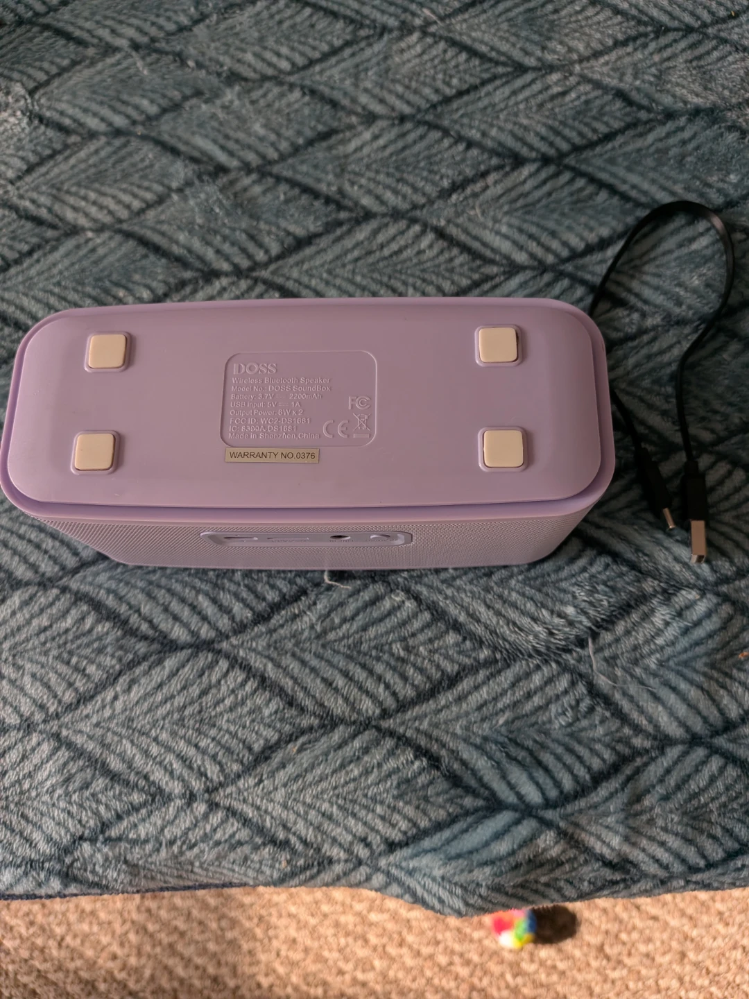 DOSS Bluetooth Speaker - Purple CASH ONLY AS IS - photo 3