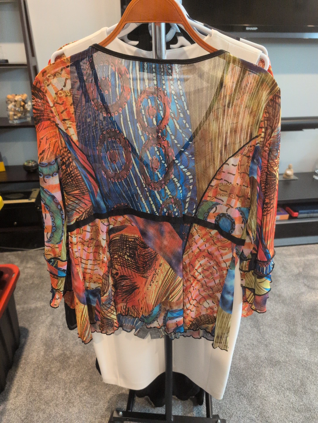 Baili Women's Mesh Print Blouse - photo 3