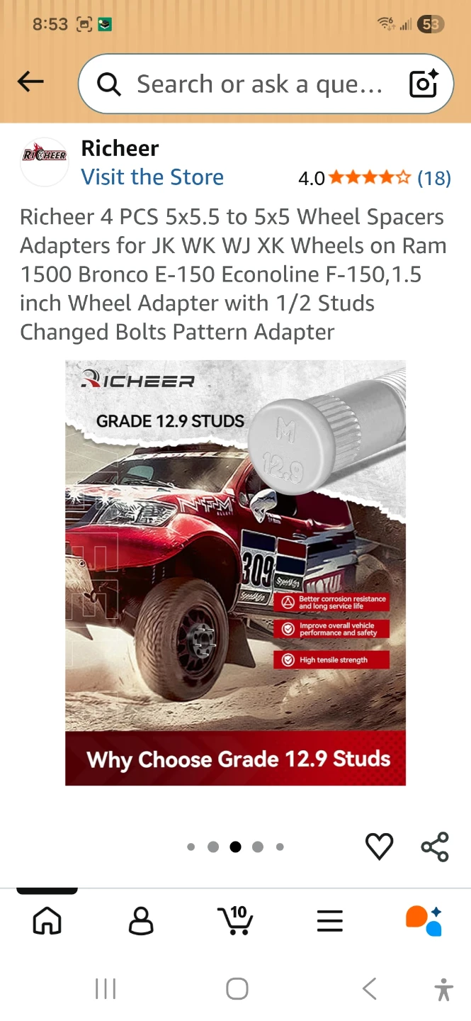 Richeer 4 PCS 5x5.5 to 5x5 Wheel Spacers - photo 5